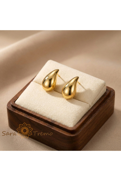 SaraTremo Luxury Drop Earrings – 18K Plated Brazil Earrings