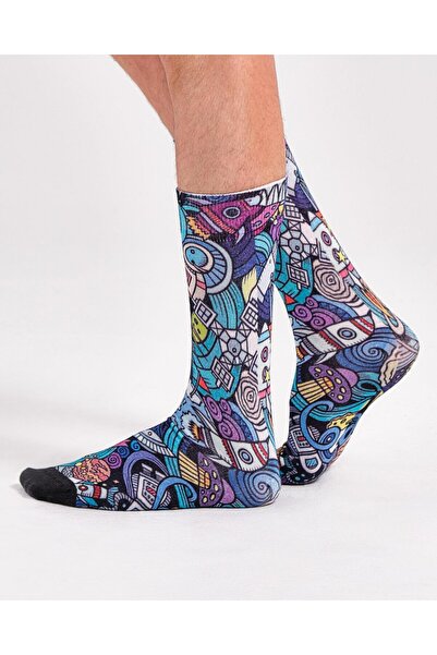 Bolero Socks Space Crew Graffiti Tasarım Çorap