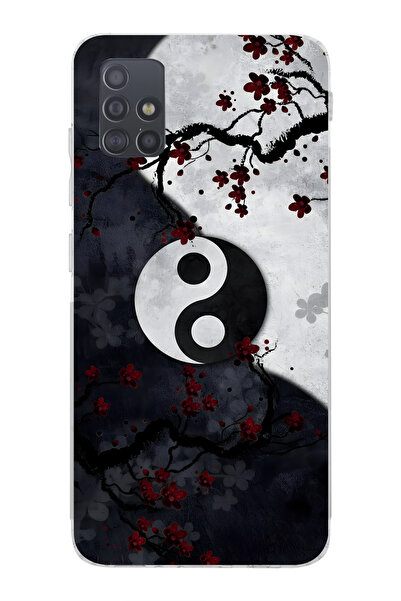 moonset Samsung Galaxy M31S Uyumlu Baskılı Yumuşak Silikon Şeffaf Telefon Kılıfı