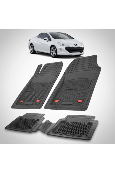 TEAMCAR Χαλάκια αυτοκινήτου συμβατά με Peugeot 308 CC (2007-2011) Μαύρο