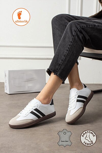 AlbiShoes Unisex Sneaker Lace-Up Flat Sole Sports Shoes Comfortable Sole Unis...