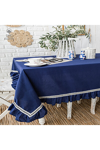 DNC home tekstil Premium Keten Lacivert Özel Seri Masa Örtüsü
