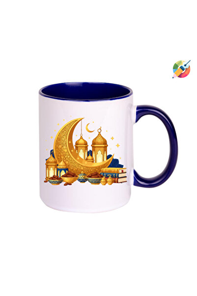 CERCİBAZAAR Ramadan Feast Themed Special Design Mug – Eid Gift Porcelain Mug
