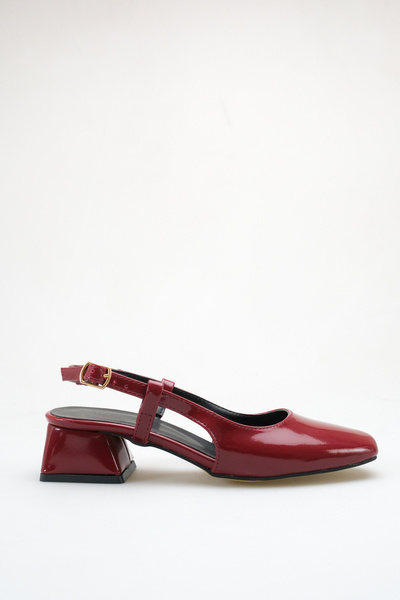 ich1one Pantofi de damă Cenova din piele lăcuită cu toc – Toc de 5 cm, pentru...