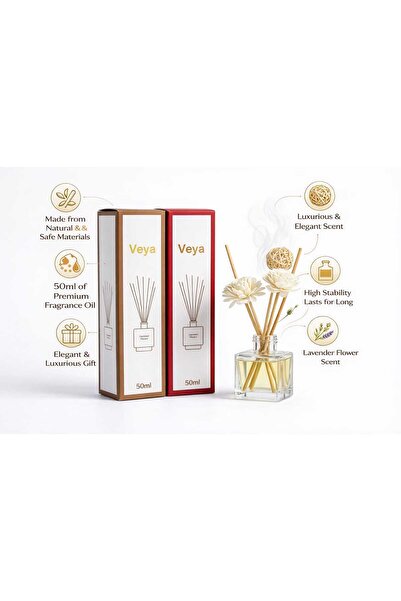 VEYA Via Reed Diffuser Set of 2 - Rose & Gardenia - 50ml