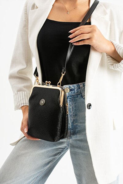 diclepolat Women's Adjustable Cross Strap Black Mosaic Cross Shoulder Bag Pan...