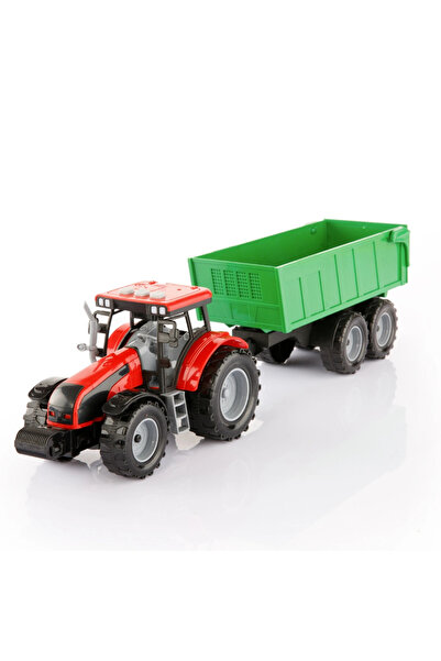 AYATOYS Aya Toys Römorklu Işıklı ve Sesli Traktör - Kırmızı
