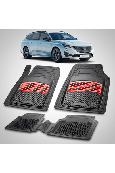 TEAMCAR Πατάκια αυτοκινήτου τύπου δίσκου συμβατά με Peugeot e-308 SW (MY23-25...