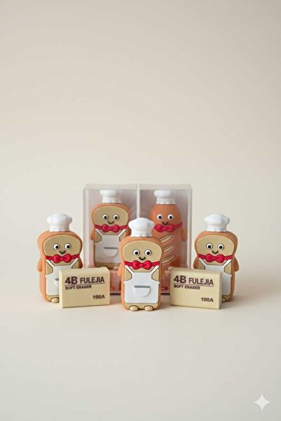 ALPA STORE ŞEF EKMEK KALEMTRAŞ VE SİLGİ SETİ KIRTASİYE SETİ - 1 ADET