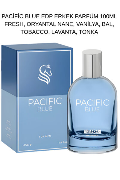pınaxar Blue Erkek Parfüm EDP 100 ml Kalıcı Fresh Oryantal Nane Vanilya Kokusu