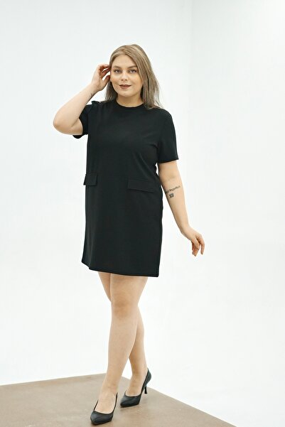 PLUSSELLE BÜYÜK BEDEN MİNİ ELBİSE