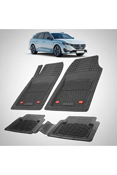 TEAMCAR Πατάκια αυτοκινήτου τύπου δίσκου συμβατά με Peugeot e-308 SW (MY23-25...