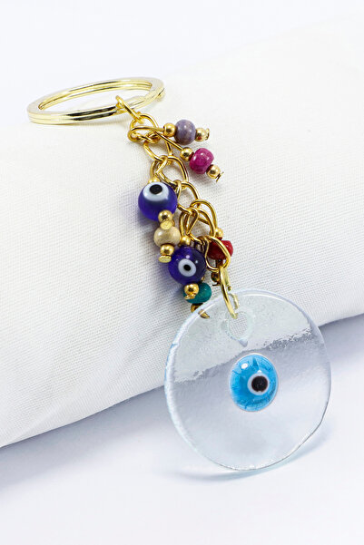 biuti Breloc cu mărgele din sticlă translucidă Fusion, lucrat manual, ornamen...