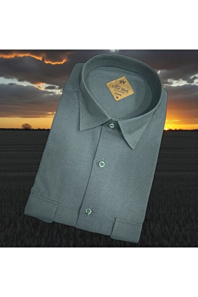 ALMİNA Double Pocketed 100% Cotton Dad Shirt with Flap