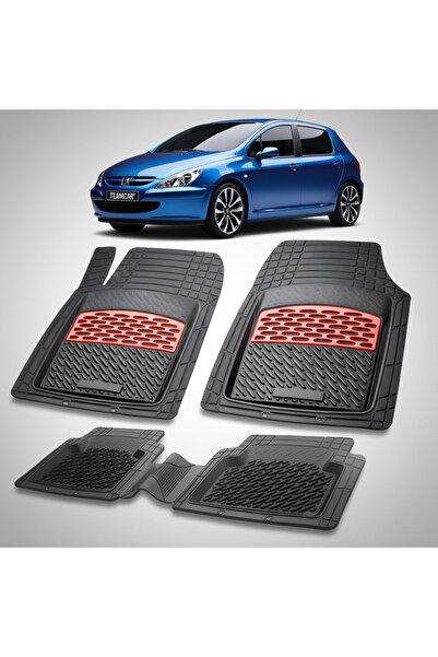 TEAMCAR Πατάκια αυτοκινήτου τύπου δίσκου συμβατά με Peugeot 307 Hatchback 5θυ...