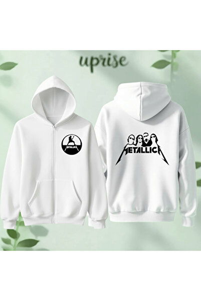 Vordevia Metallica Printed 3-Zip Cardigan Sh Fleece-Lined Oversize