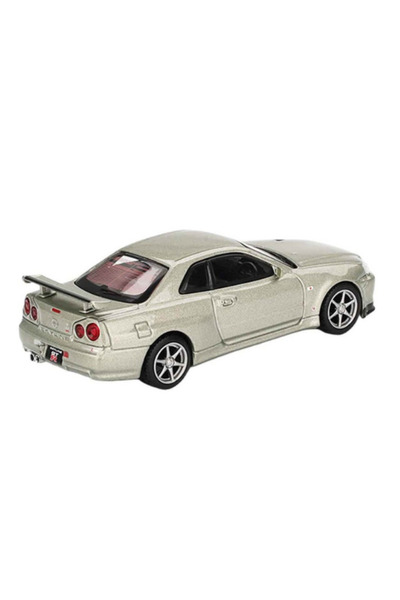 bebeym Mini GT Nissan Skyline GTR R34 1:64 Metal Araba