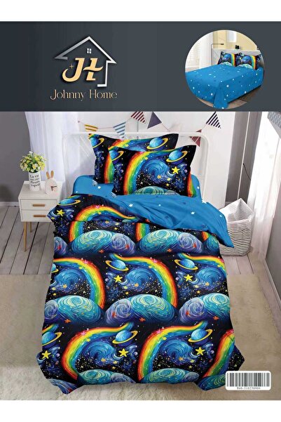 trendyhome Bed Linen 1 Person, 4 Pieces, Fine Cotton, No Elastic