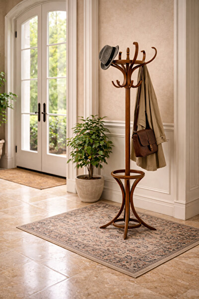 Vinner Oak Stand Premium Masif Ahşap Askılık – Antre & Giriş Holü İçin Şık As...