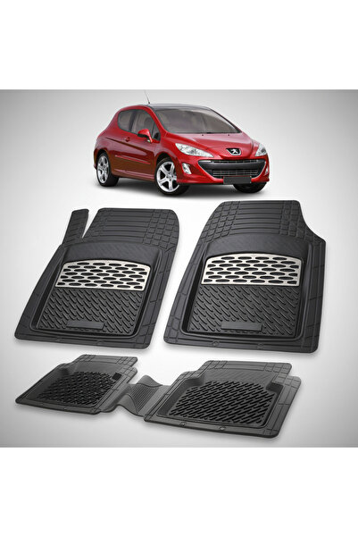 TEAMCAR Covorașe auto compatibile cu Peugeot 308 3 Uși (2007-2011) Argintii