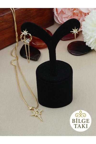 Bilge Takı Vip Xuping Çelik Kolye, Kolye Ucu ve Küpe Seti, Kararma Yapmayan K...