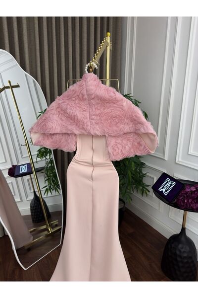 ADORA فستان سهره باربي تطريز يدوي جاكت مورد (يرجى اختيار القياس بعنايه لتجنب ...