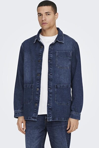 Only & Sons Jacheta barbati denim Dark Blue Only&Sons