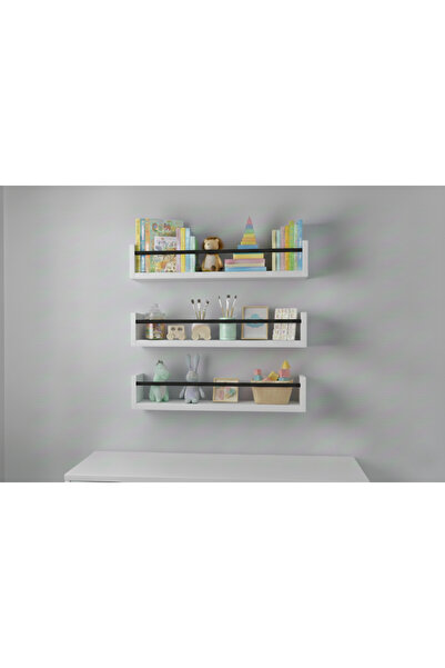 EGN WOODS 40X3 White Mdf Baby Room Organizer Children's Room Montessori Educa...