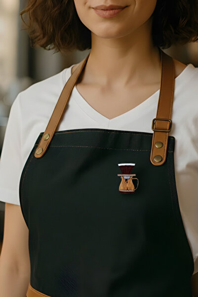gokmentoy V60 Demleme Seti Barista El Boyaması Ahşap Rozet