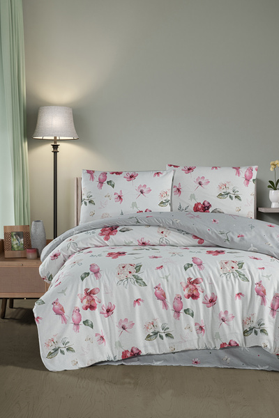 First Choice Parret %100 Pamuk Çift Kişilik Nevresim Takımı - Lastikli Çarşaf