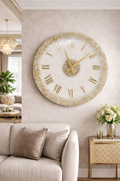 Sultan Tasarım 40 cm epoksi tasarımlı şık duvar saati, modern ve şık dekorati...