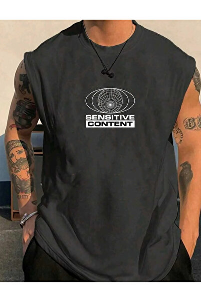 SUNFREE Content Printed Basketball Clothing Sportswear Zero Sleeve Oversize T...