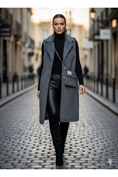 Gülsoy - TÜYLÜ YELEK ÇANTA KONBİNLİ