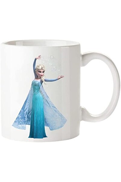 MECKSA MEC Cute Porcelain Coffee Cup with Frozen Princess Elsa Design