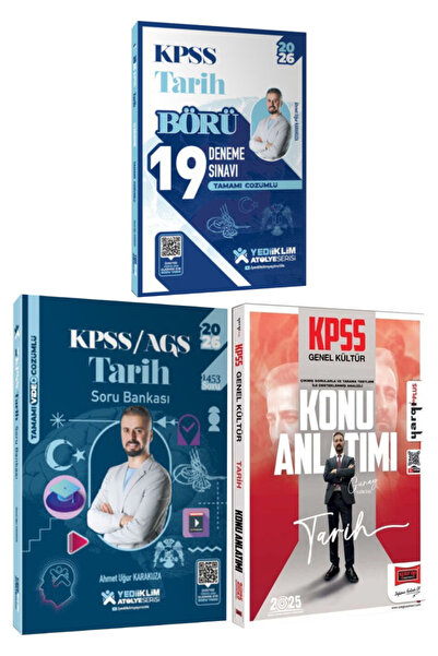 Yediiklim Yayınları 2026 KPSS Tarih Ahmet Uğur Karakuza Börü Deneme+ Soru Ban...