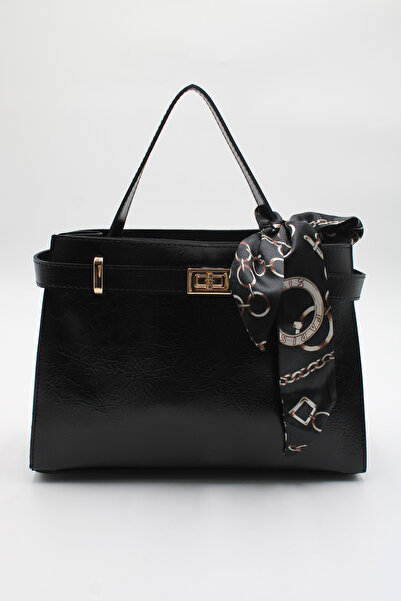 LASSO Women's Patent Leather Scarf Belt Lock Detailed Hand, Arm and Shoulder Bag