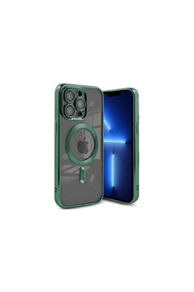 iPhone 15 Pro Kılıf Kross Magneticsafe Kapak - Koyu Yeşil