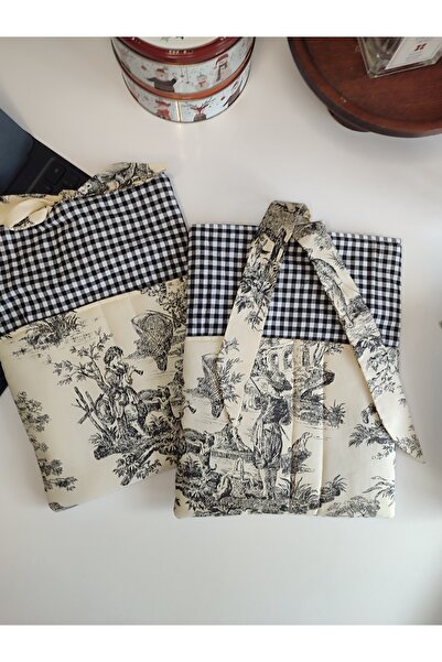 Doğa teks home Siyah vingate desen üstten bağlamalı bölmeli tablet/kitap kılı...