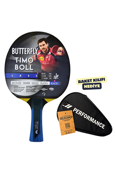 BUTTERFLY Timo Boll Black Masa Tenisi Raketi ITTF Onaylı - Raket Kılıflı