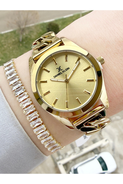 Daniel Klein Zincir Kordonlu Su Geçirmez Kadın Kol Saati Ve Bileklik