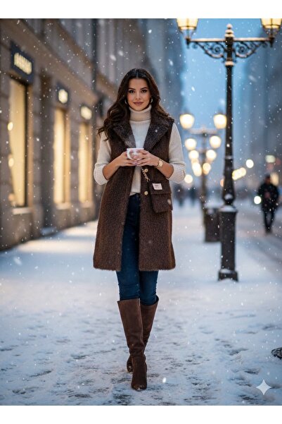 Gülsoy - TÜYLÜ YELEK ÇANTA KONBİNLİ