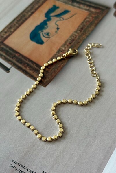 Trendy Butik سوار من الفولاذ على شكل صف من الكرات