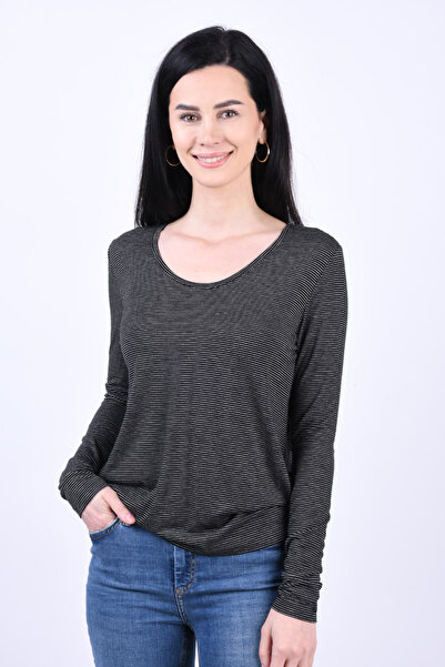 PIECES Women's Black&White blouse