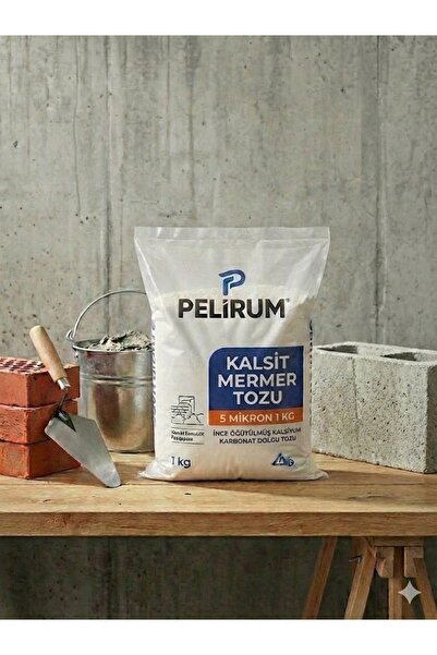 Pelirum Kalsit 5 Mikron 1 KG – İnce Öğütülmüş Kalsiyum Karbonat Dolgu Tozu