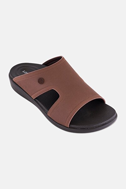 London Fog Men Slip On Arabic Sandals, Brown