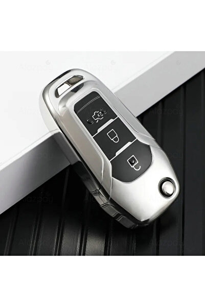 Alazpay غطاء مفتاح من مادة TPU اللامعة لسيارات فورد مونديو كوجا فوكس فييستا ب...