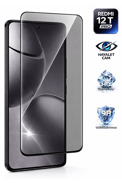 Tech&bello accessories واقي شاشة ريدمي 12T برو هاياتل زجاجي بتغطية كاملة ومضا...