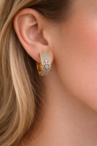 charmove ile kendinizi şımartın Xuping altın renginde yonca zirkon taşlı halk...