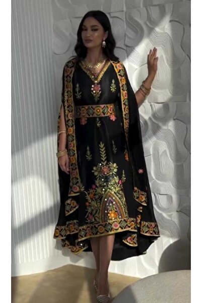 Masha Taffeta stretch georgette computer embroidery