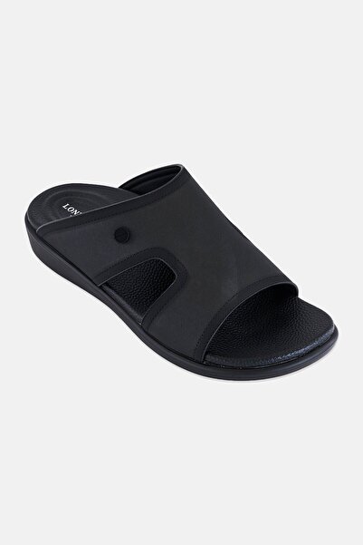 London Fog Men Slip On Arabic Sandals, Black